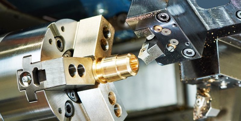 precision turning brass automotive component