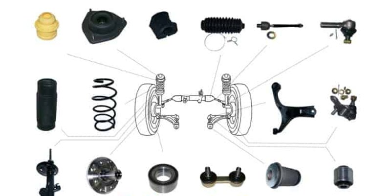 suspension parts in a car