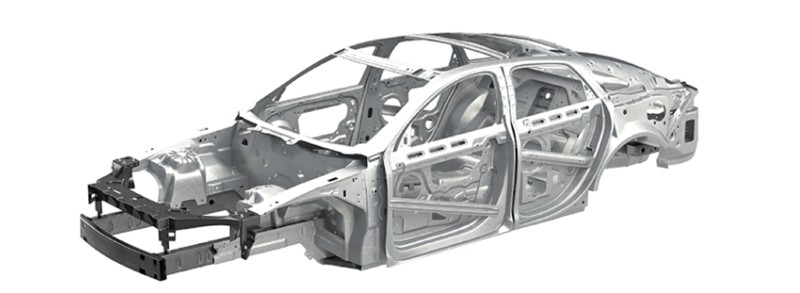 chassis of a car